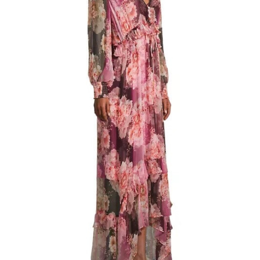 Johnny Was Pink Floral Long Sleeve Maxi Dress - Picture 3 of 11
